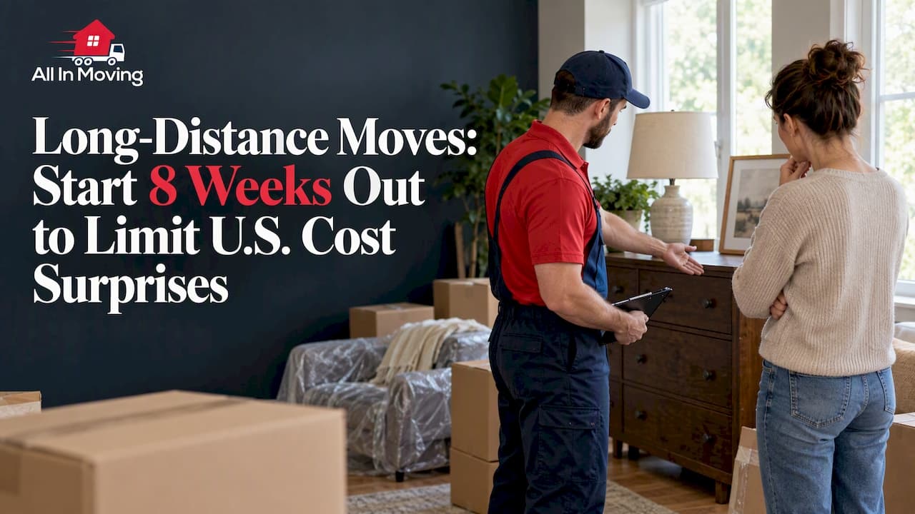 Long Distance Moving: Start 8 Weeks Out to Limit U.S. Cost Surprises
