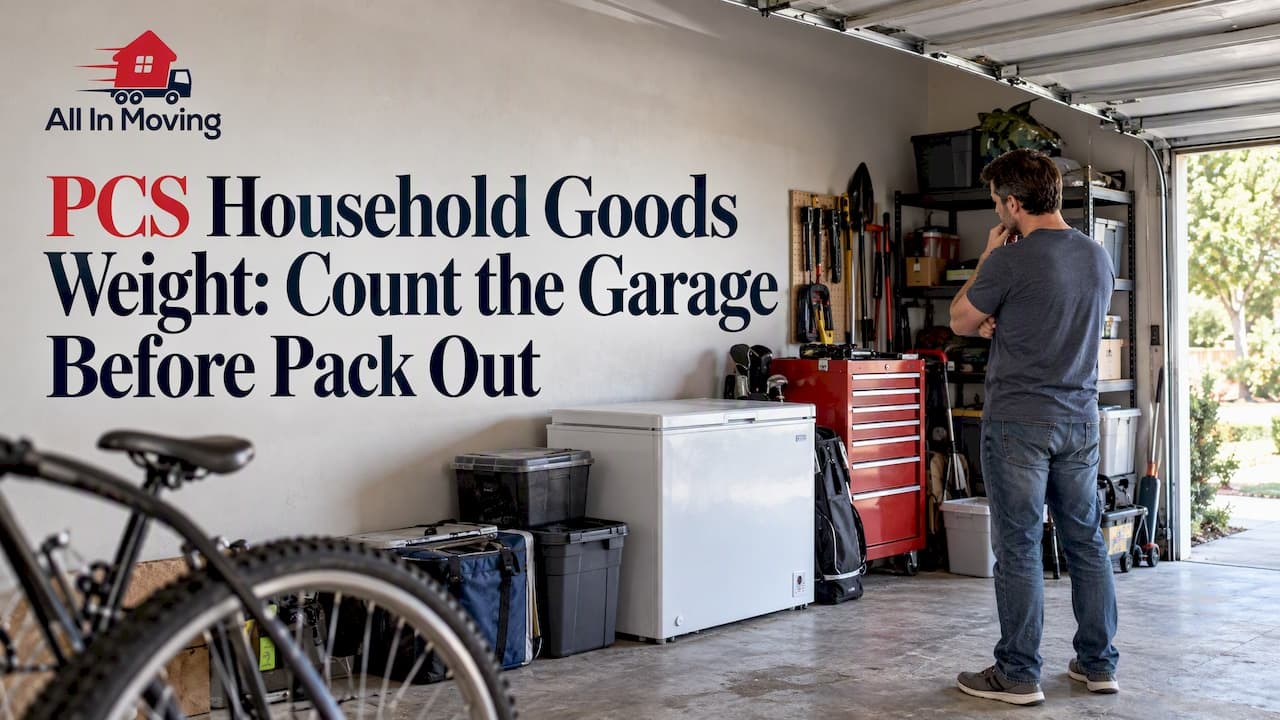 PCS Household Goods Weight: Count the Garage Before Pack Out